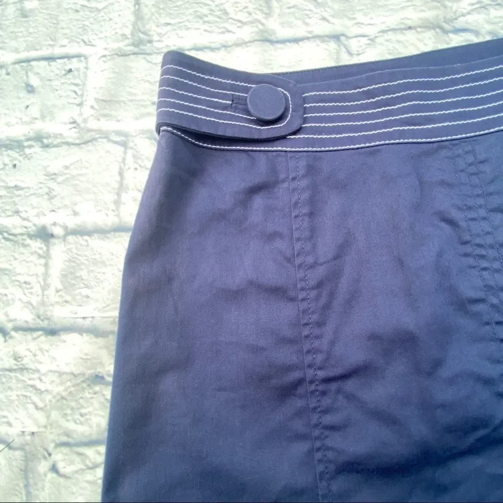 Lilly Pulitzer Navy Skirt With Button Detail 4